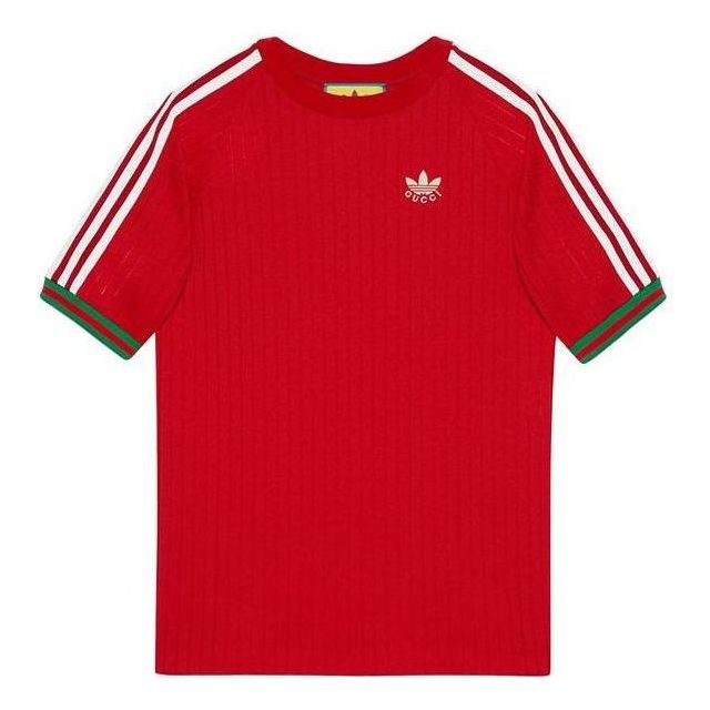 Gucci x adidas Jersey T-Shirt 'Red' 700486-XJEJT-6429 #.
