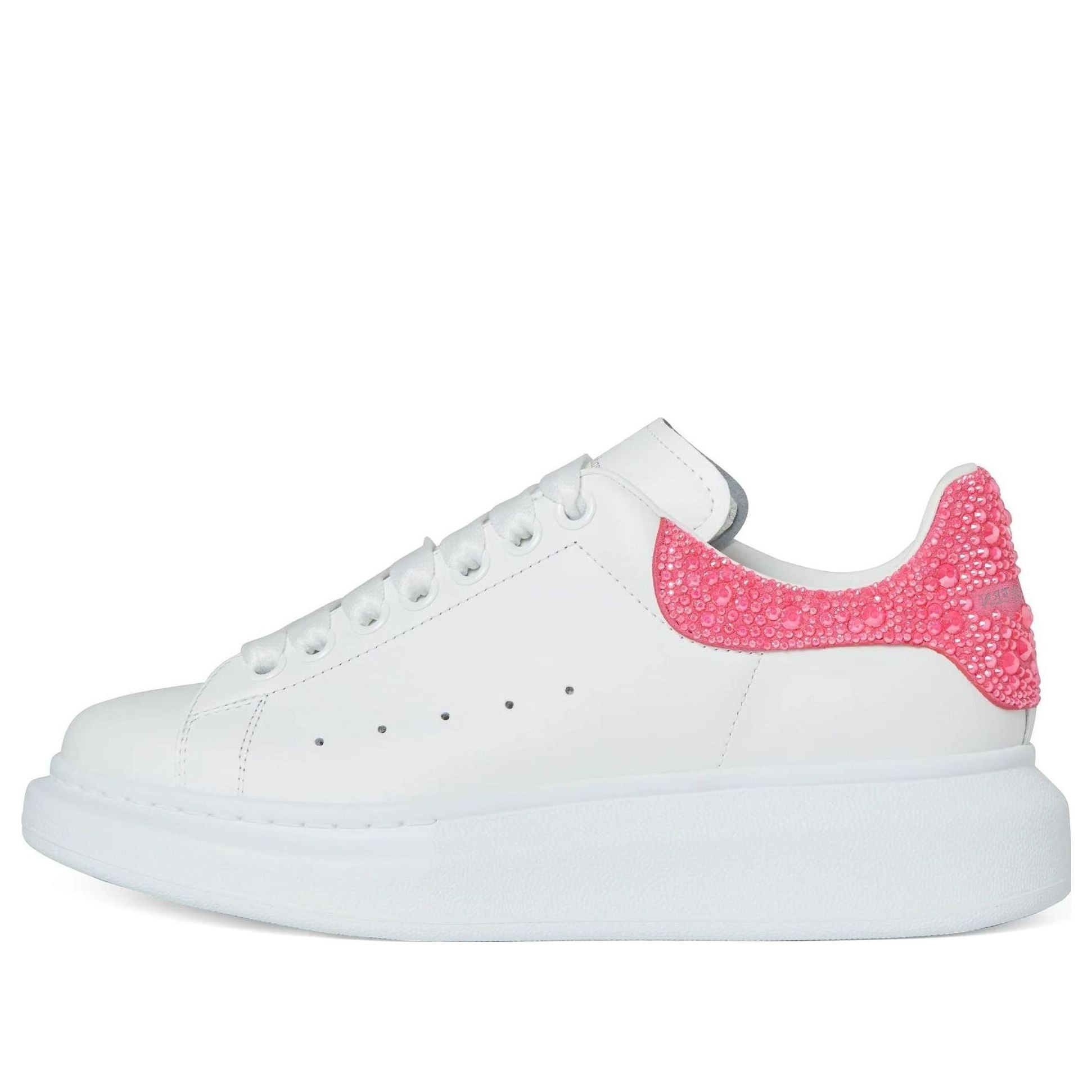 (WMNS) Alexander McQueen Oversized Sneaker 'White Pink Glitter' 718243WICY98844 #
