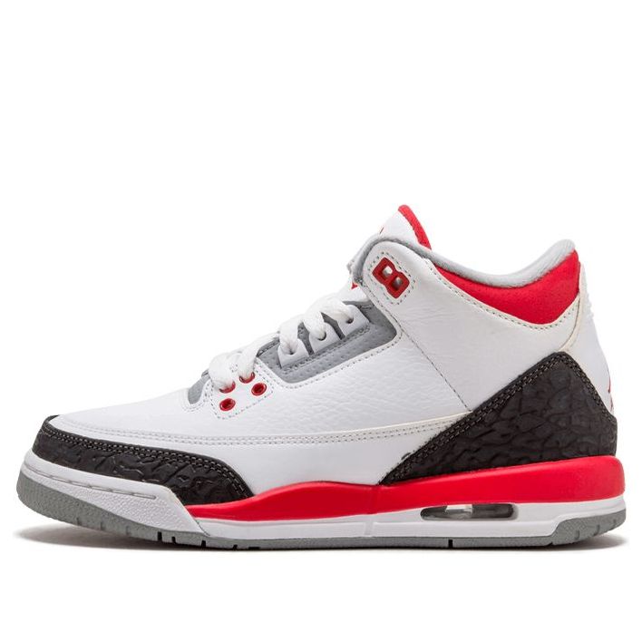 (GS) Air Jordan 3 Retro 'Fire Red' 2013 398614-120 #