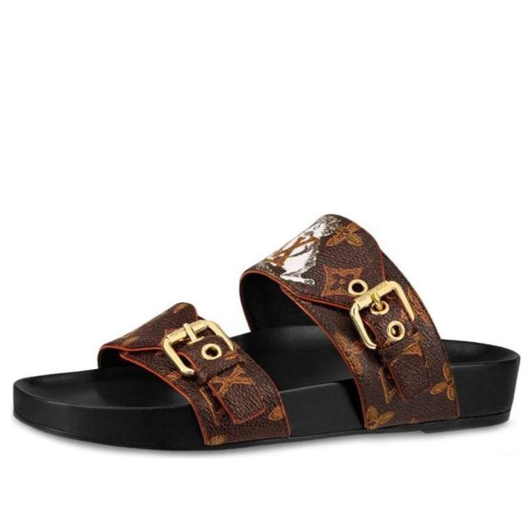 (WMNS) LOUIS VUITTON LV Bom Dia Monogram Flat Mules 'Brown' 1A52HW #