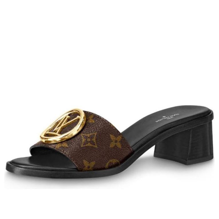 (WMNS) LOUIS VUITTON Lock It Heeled Mules 'Monogram' 1A578B #