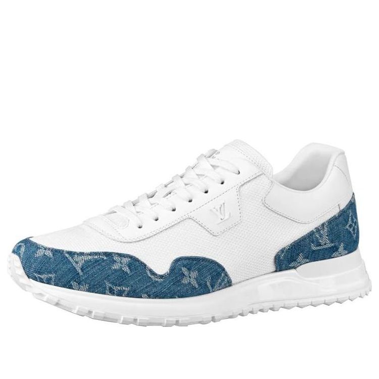 LOUIS VUITTON Run Away Sneakers 'White with Denim Monogram' 1A8JJ1  #