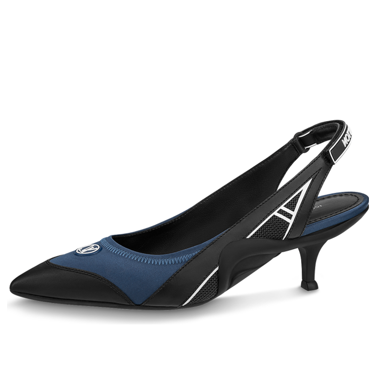(WMNS) LOUIS VUITTON Archlight 1.0 Nautical Slingback Pumps 'Blue Black' 1ABH93 #