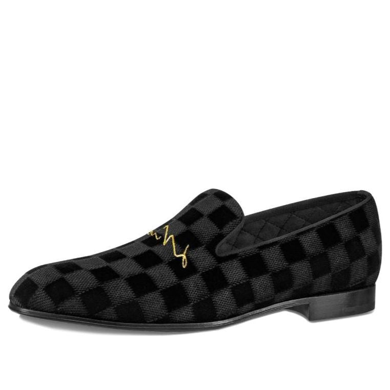LOUIS VUITTON Auteuil Velvet Shoes 'Black' 1A4OO3 #