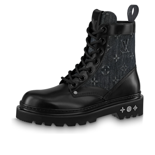 LOUIS VUITTON Fat Ranger Boots 'Black with Monogram' 1AANTF #
