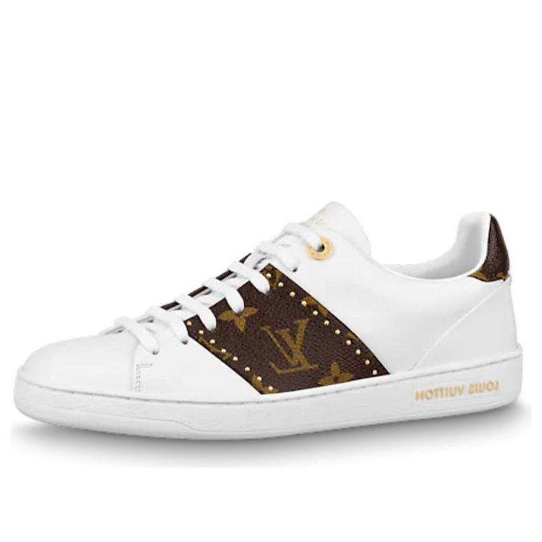 (WMNS) LOUIS VUITTON Frontrow Sneakers 'White with Brown Monogram' 1A8FJ7