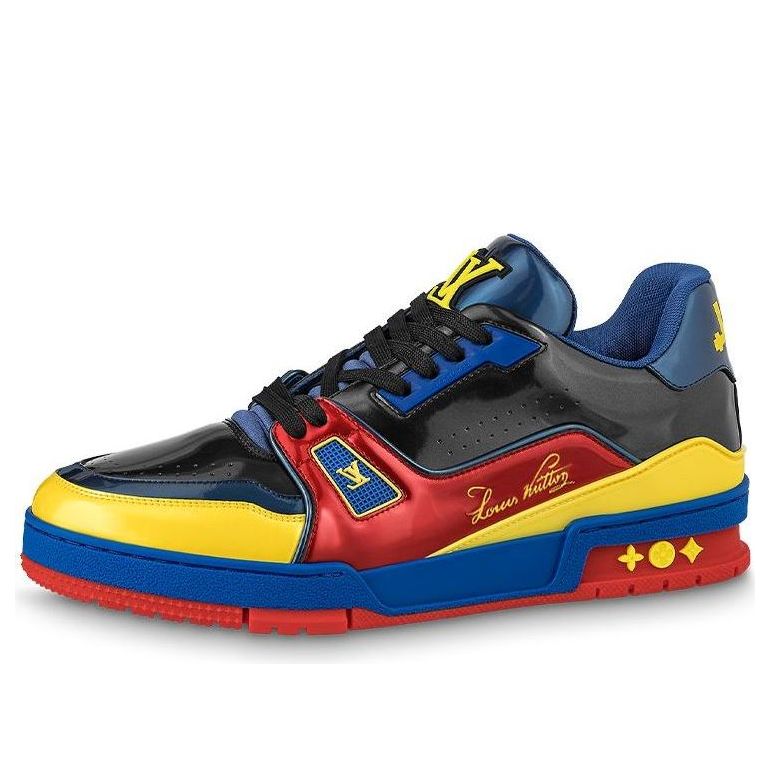 LOUIS VUITTON Trainers 'Black Yellow Blue' 1A9JU2 #.