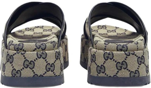GUCCI SLIDE SANDAL " BEIGE BLUE " #.