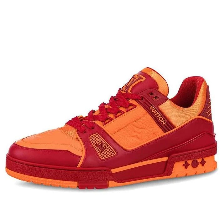 LOUIS VUITTON Trainers 'Orange Monogram with Red' 1A8WDZ #.