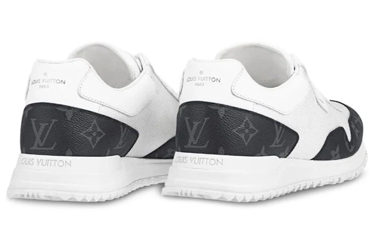 LOUIS VUITTON Run Away Sneakers 'White with Black Monogram' 1A7UMS #