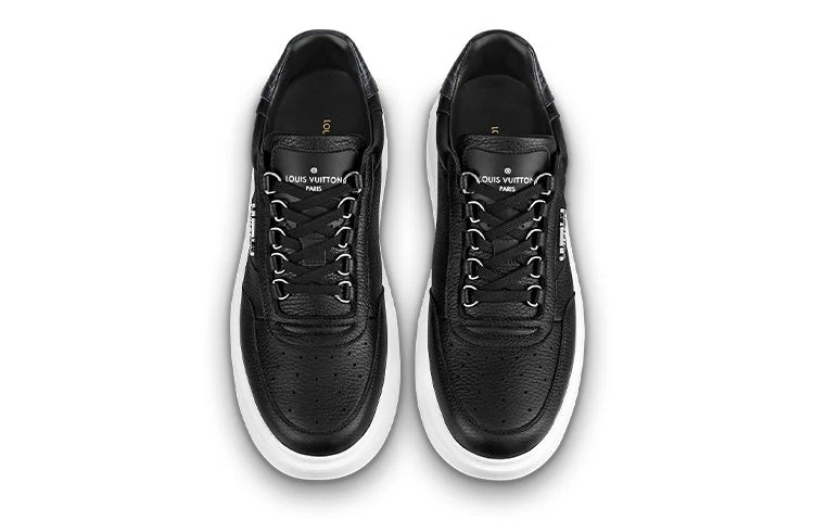 LOUIS VUITTON Beverly Hills Sneakers 'Black with White Logo' 1A8EZP #
